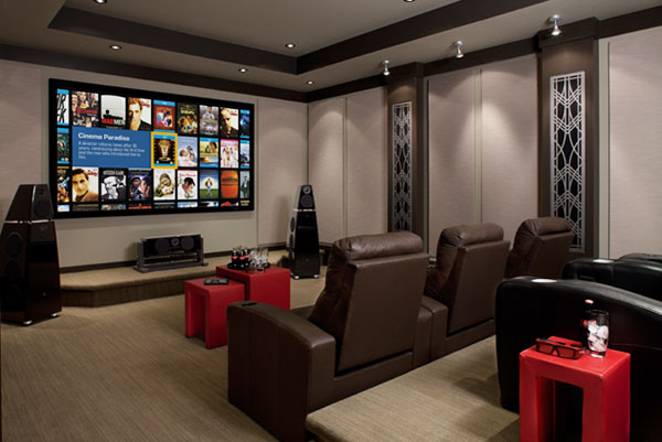 With a screen and a projector your home theater is amplified. 