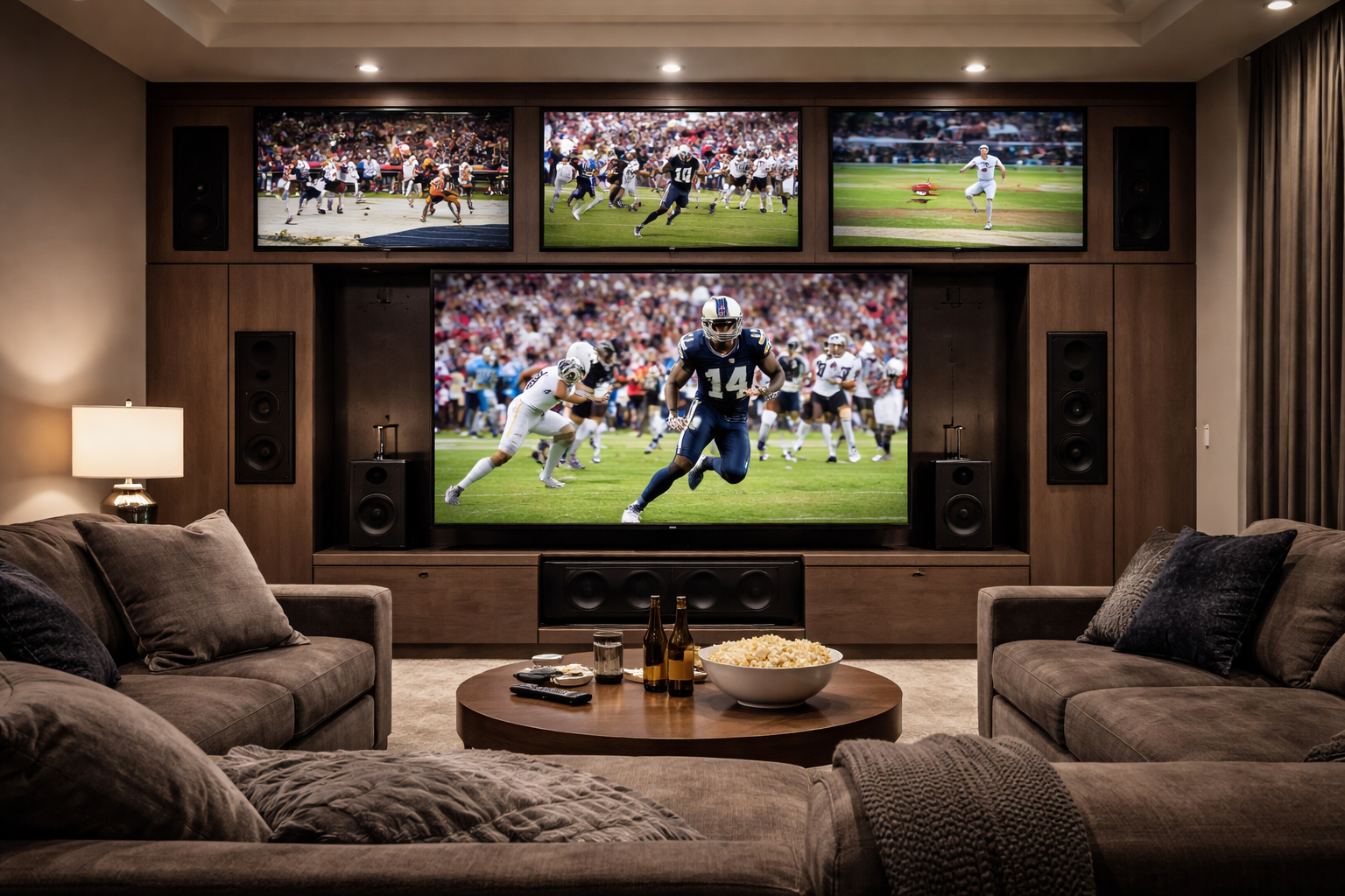 home theater multiple screen setup